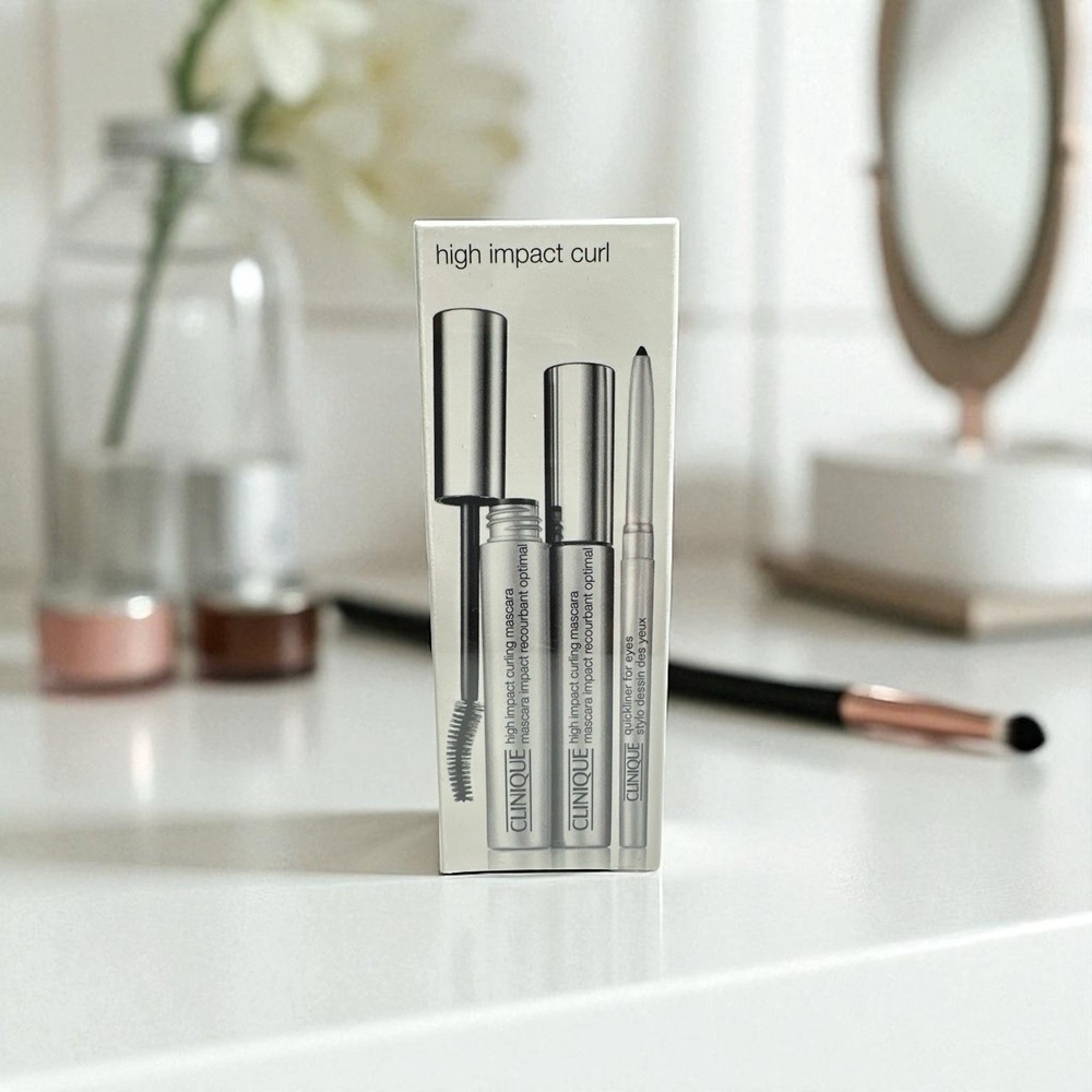 CLINIQUE - High Impact Curling Mascara & Quicklime For Eyes Black - 3 Piece Set